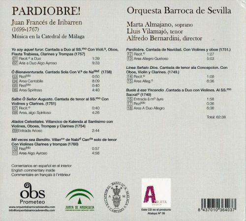 Alfredo Bernardini - Juan Francés de Iribarren: Musica en la Catedral de Málaga (2011)