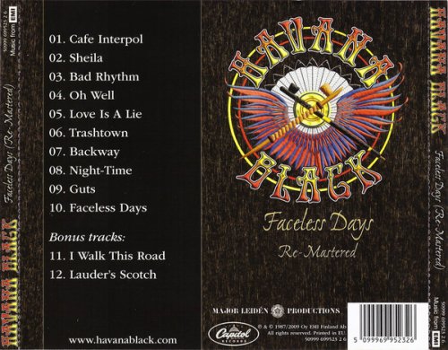 Havana Blacks - Faceless Days (Reissue, Remastered) (1987/2009)