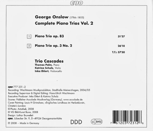 Trio Cascades - George Onslow: Piano Trios, Vol. 2 (2009)