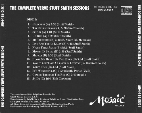Stuff Smith - The Complete Verve Stuff Smith Sessions (4 CD) (1999)