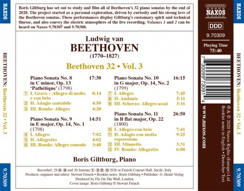 Boris Giltburg - Beethoven 32, Vol. 3: Piano Sonatas Nos. 8-11 (2020) [Hi-Res]
