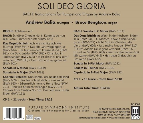 Bruce Bengtson, Andrew Balio - Soli Deo Gloria (2020) [Hi-Res]