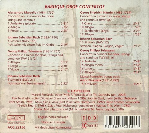 Il Gardellino - Baroque Oboe Concertos: Bach, Handel, Marcello, Telemann (2000)
