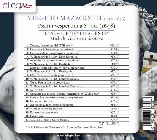 Ensemble Festina Lente - Mazzocchi: Psalmi vespertini a 8 voci (2020)