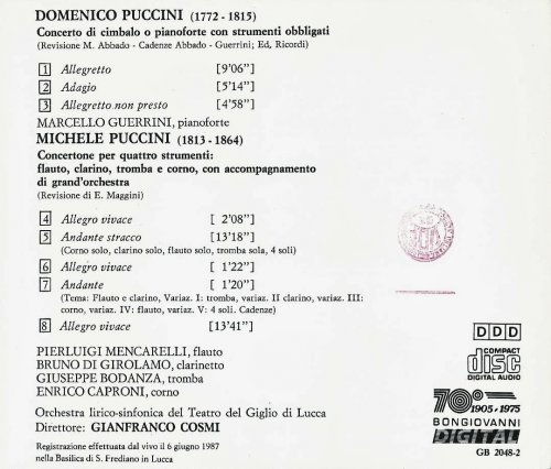 Gianfranco Cosmi - I Puccini: Musicisti di Lucca, Vol. 3 (2013)