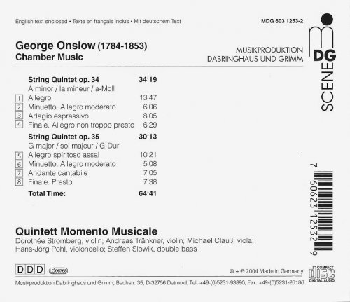 Quintett Momento Musicale - Onslow: String Quintets opp. 34 & 35 (2004)