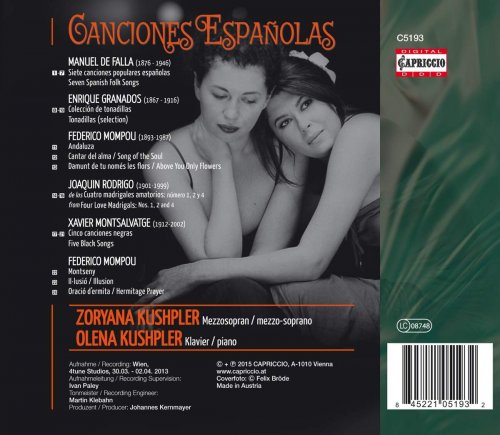 Olena Kushpler & Zoryana Kushpler - Canciones Españolas  (2015) [Hi-Res]