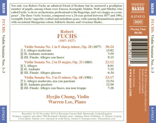 Hyejin Chung & Warren Lee - Fuchs: Violin Sonatas Nos. 1-3 (2020) [Hi-Res]
