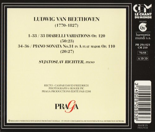Sviatoslav Richter - Beethoven: Diabelli Variations, Piano sonata No ...