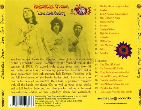 Andwellas Dream - Love And Poetry (Reissue, Remastered, Bonus Tracks Edition) (1969/2009)
