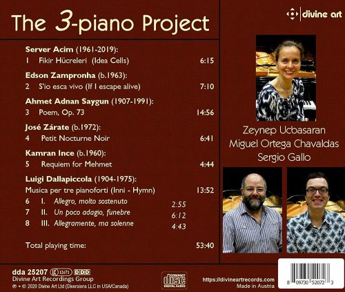 Sergio Gallo, Miguel Ortega Chavaldas, Zeynep Ucbasaran - The 3-Piano Project (2020) [Hi-Res]