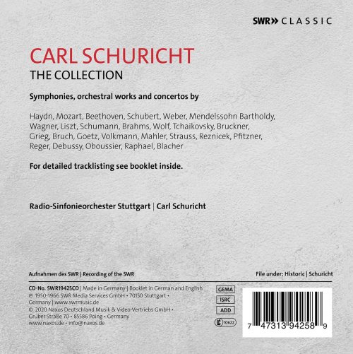 Bach-Chor Stuttgart, Chor des Hessischen Rundfunks Frankfurt, Female Voices of SWR Vokalensemble Stuttgart, Male voices of SWR Vokalensemble Stuttgart - Carl Schuricht - The Collection (2020)