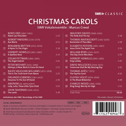 Marcus Creed, SWR Vokalensemble - Christmas Carols (2020)
