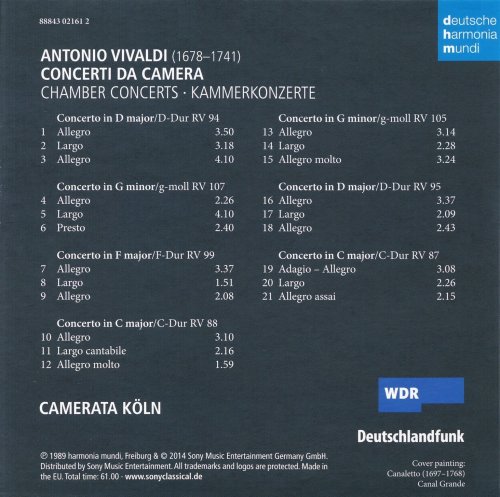 Camerata Köln – Vivaldi: Concerti da Camera (2014)