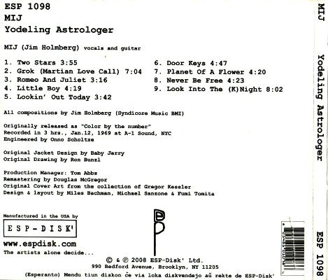 MIJ - Yodeling Astrologer (Reissue, Remastered) (1969/2008)