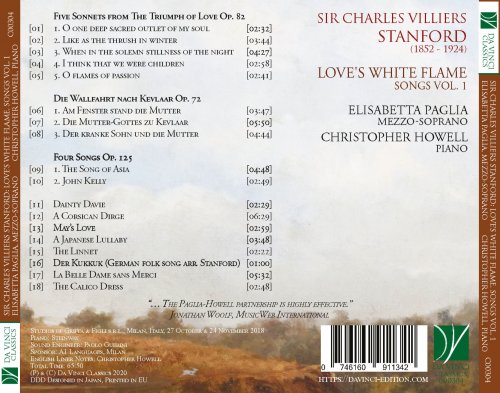 Elisabetta Paglia - Sir Charles Villiers Stanford: Love's White Flame (Songs Vol. 1) (2020)