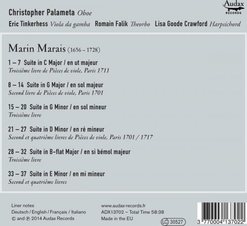 Christopher Palameta - Marais: Suites for Oboe (2015) [Hi-Res]