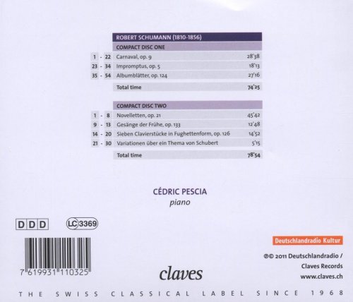 Cédric Pescia - Schumann: The Complete Works for Piano, Vol. 5 (2011) [Hi-Res]