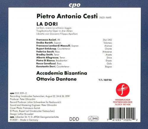 Ottavio Dantone - Cesti: La Dori (2020)