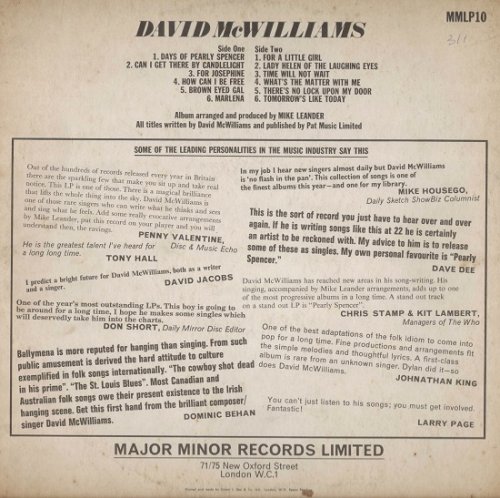 David McWilliams - David McWilliams Vol. 2 (1967) Lossless