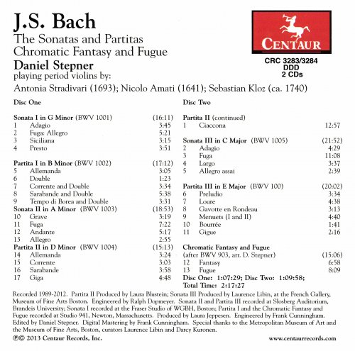 Daniel Stepner - J.S.Bach: The Sonatas and Partitas (2013)