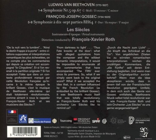 Les Siècles & François-Xavier Roth - Beethoven: Symphony No. 5 - Gossec: Symphonie à dix-sept parties (2020) [Hi-Res]