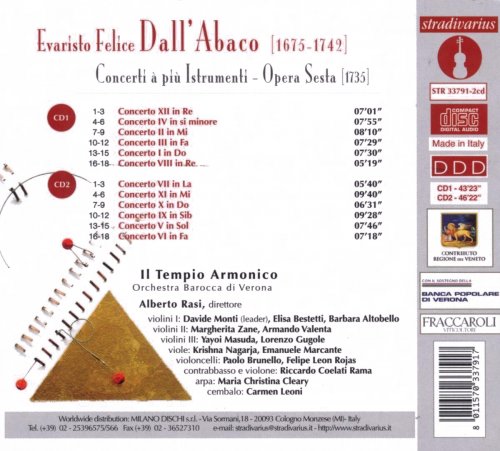 Il Tempio Armonico, Alberto Rasi - Dall'Abaco: Concerti a più istrumenti (2008) [Hi-Res]