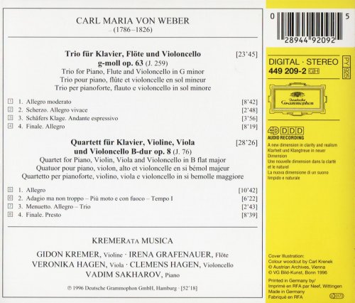 Kremerata Musica - Carl Maria von Weber: Trio, Quartet (1996)