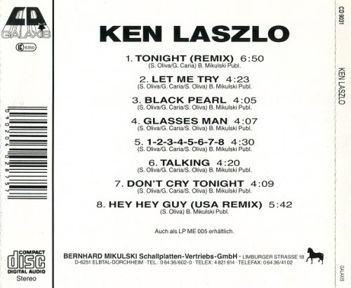 Ken Laszlo - Ken Laszlo (1987) CD-Rip