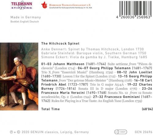 The Hitchcock Trio, Anke Dennert - The Hitchcock Spinet: Works by Burney, Telemann & Others (2020)