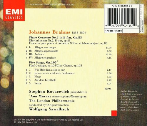 Stephen Kovacevich - Brahms: Piano Concerto No. 2 (1994)