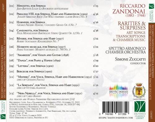 Simone Zuccatti, Spettro Armonico Chamber Orchestra - Riccardo Zandonai: Rarities & Surprises (2020)