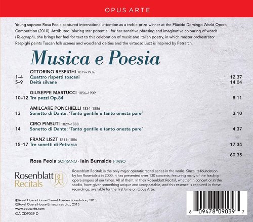 Rosa Feola & Iain Burnside - Rosa Feola: Musica e Poesia (2016) [Hi-Res]