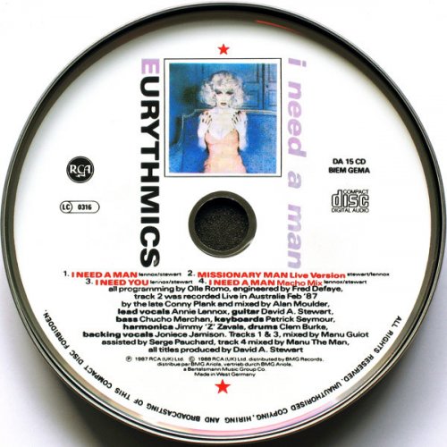 Eurythmics - I Need A Man (Maxi CD Single) (1988)