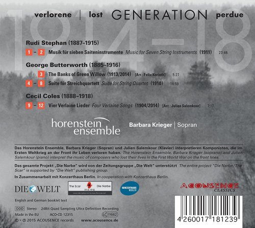 Barbara Krieger, Horenstein Ensemble - Lost Generation (2015) [Hi-Res]