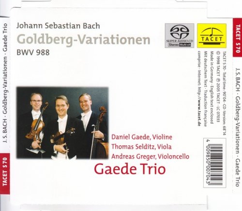 Gaede Trio - Johann Sebastian Bach: Goldberg Variations BWV 988 (2005) [SACD]