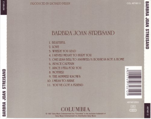 Barbra Streisand - Barbra Joan Streisand (1971) [1987] CD-Rip