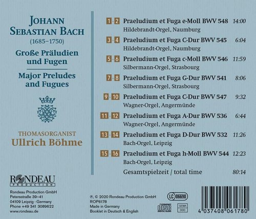 Ullrich Böhme - J.S. Bach: Major Preludes & Fugues (2020) [Hi-Res]