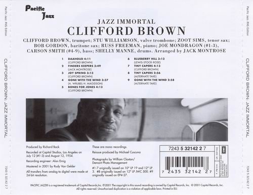 Clifford Brown - Jazz Immortal (1954) {RVG Edition} CD Rip