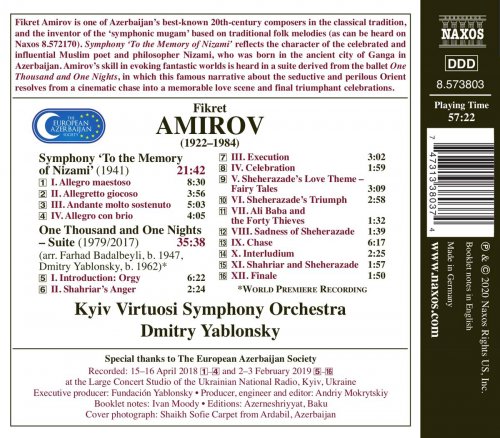 Kiev Virtuosi Symphony Orchestra & Dmitry Yablonsky - Amirov: One Thousand and One Nights Suite & To the Memory of Nizami (2020) [Hi-Res]