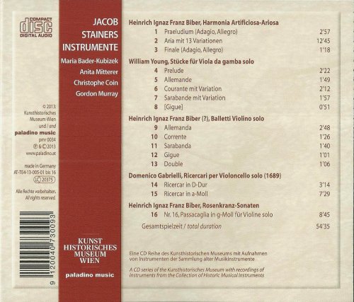 Maria Bader-Kubizek, Anita Mitterer, Christophe Coin, Gordon Murray - Jacob Stainers Instrumente (2013) CD-Rip