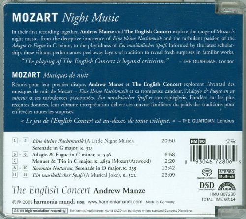 Andrew Manze & The English Concert - Mozart: Night Music (2003) [SACD]