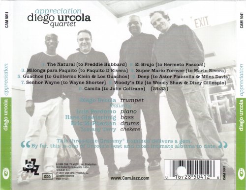 Diego Urcola Quartet - Appreciation (2011)