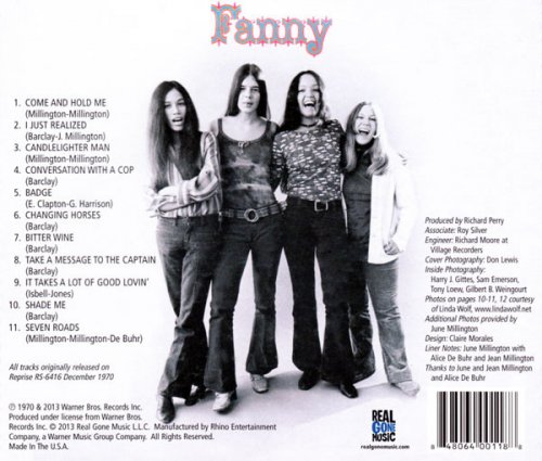 Fanny - Fanny (Reissue) (1970/2013)