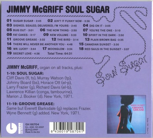 Jimmy McGriff - Soul Sugar & Groove Grease (1971) [2007] CD-Rip