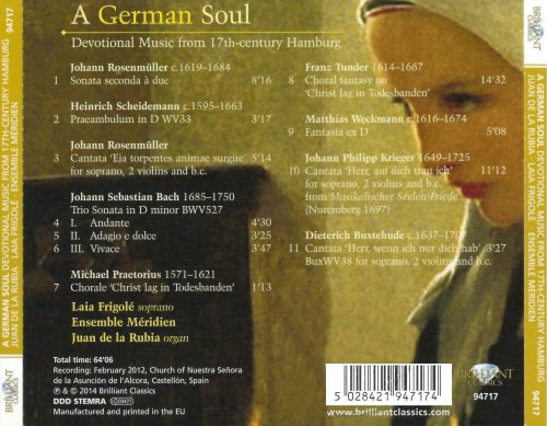 Laia Frigole, Ensemble Meridien, Juan de la Rubia - A German Soul: Devotional Music from 17th-century Hamburg (2014)