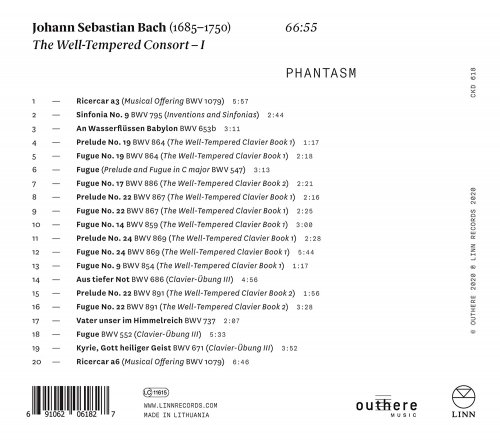 Phantasm - J.S. Bach: The Well-Tempered Consort - I (2020) CD-Rip
