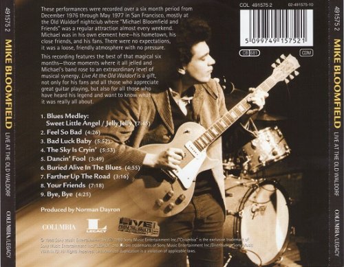 Michael Bloomfield -  Live At The Old Waldorf (Remastered) (1976-77/1998)