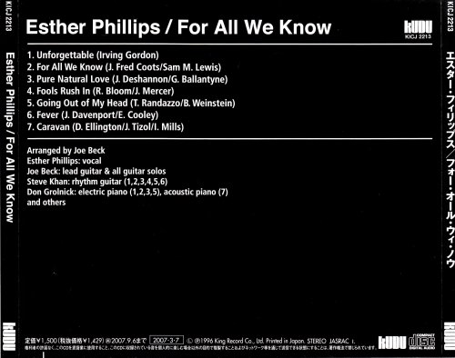 Esther Phillips - For All We Know (1976) [2007] CD-Rip