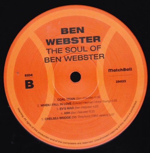 Ben Webster - The Soul Of Ben Webster (2019) LP